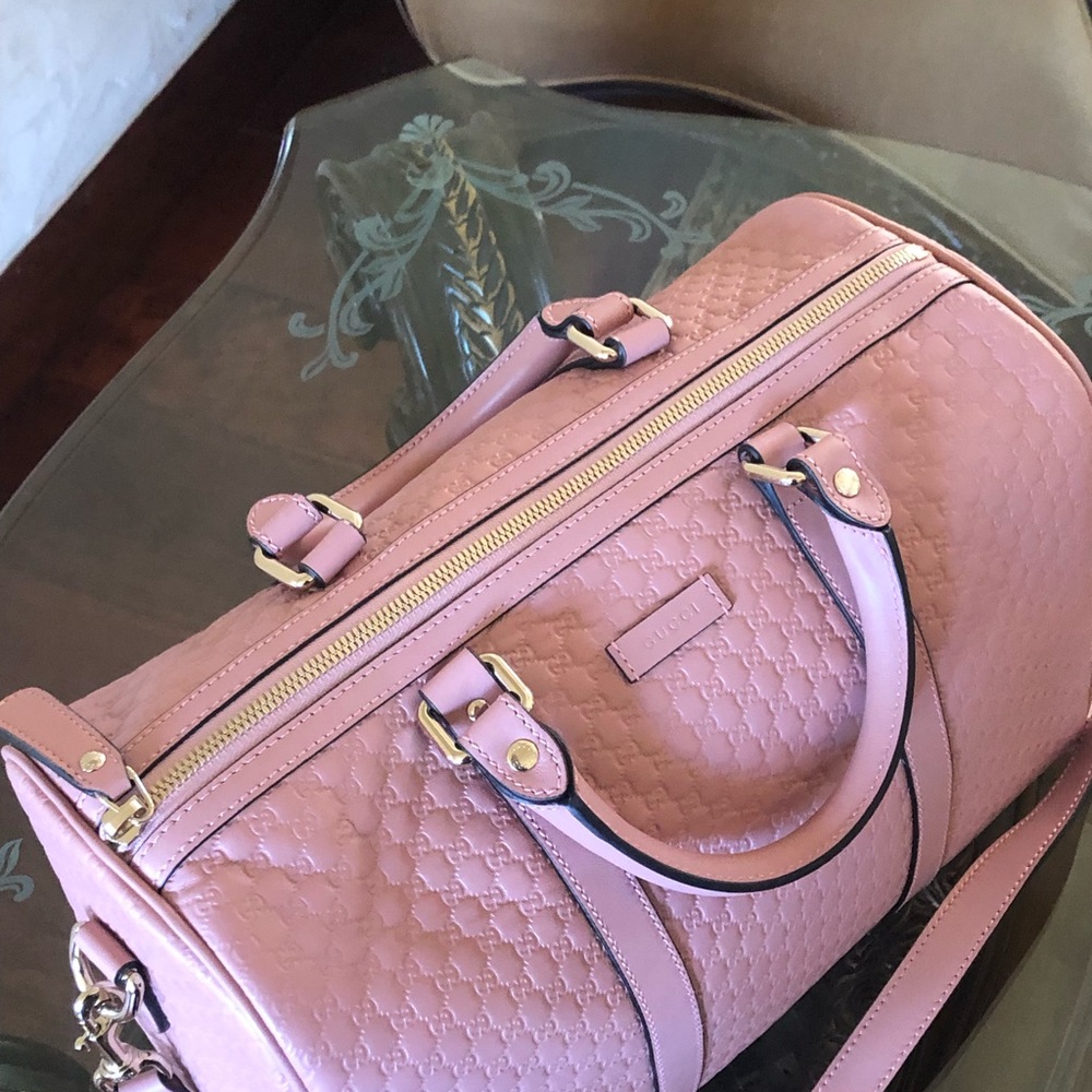 New Gucci embossed Signature Boston handbag - Picture 7 of 7